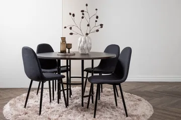 Copenhagen Matgrupp 115 cm Rund med 4 Polar stolar - Svart - Möbler - Matplats - Matgrupp & matbord med stolar