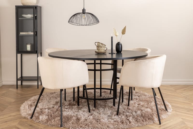 Copenhagen Matgrupp 140 cm Rund med 4 Berit stolar - Möbler - Matplats - Matgrupp & matbord med stolar