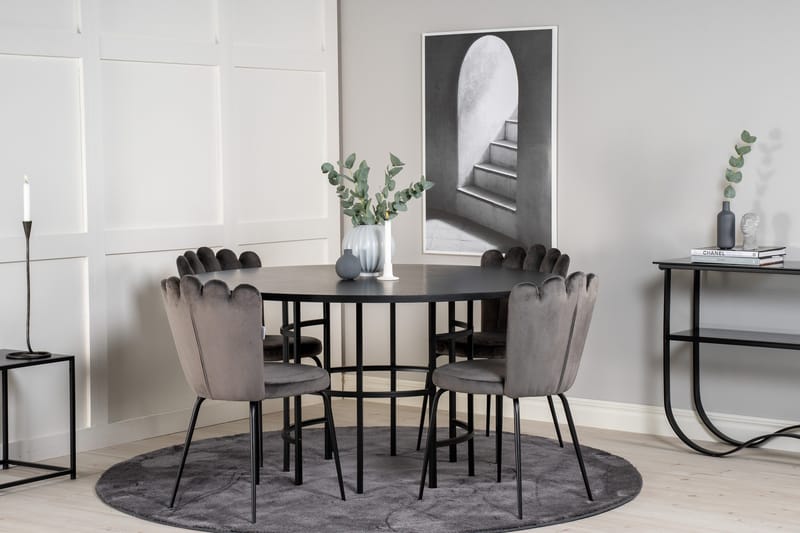 Copenhagen Matgrupp 140 cm Rund med 4 Limhamn stolar - Möbler - Matplats - Matgrupp & matbord med stolar