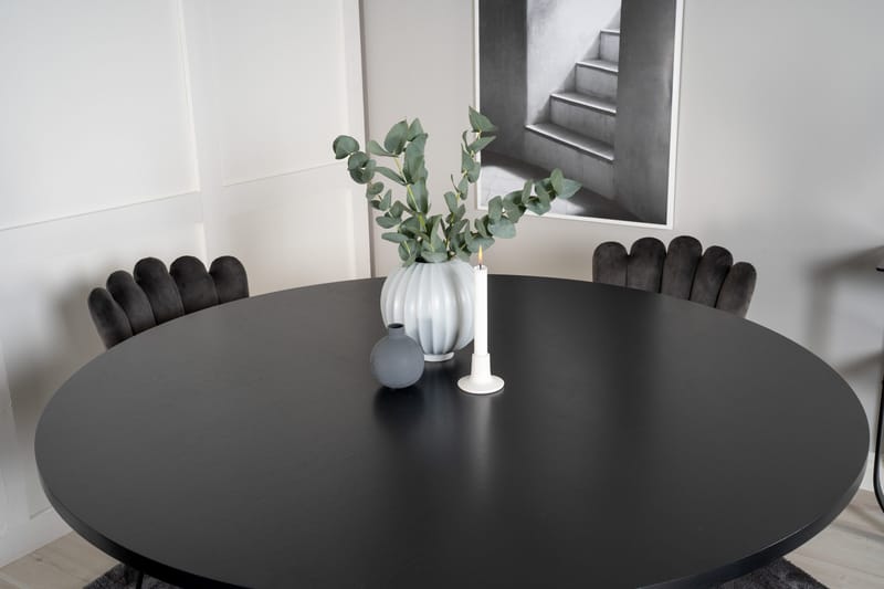 Copenhagen Matgrupp 140 cm Rund med 4 Limhamn stolar - Möbler - Matplats - Matgrupp & matbord med stolar