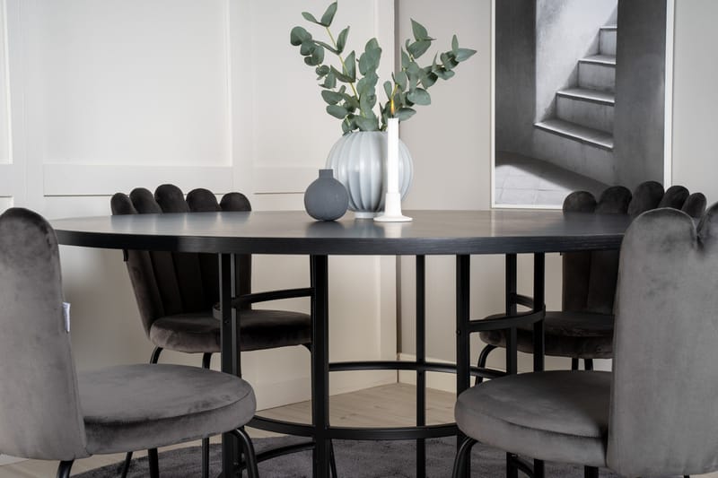 Copenhagen Matgrupp 140 cm Rund med 4 Limhamn stolar - Möbler - Matplats - Matgrupp & matbord med stolar