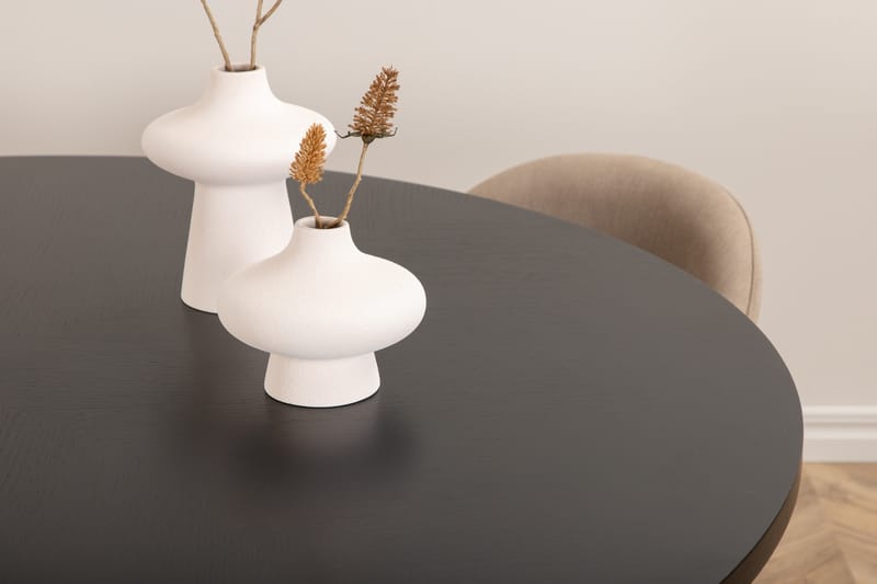 Copenhagen Matgrupp 140 cm Rund med 4 Velvet stolar - Beige - Möbler - Matplats - Matgrupp & matbord med stolar