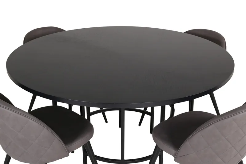 Copenhagen Matgrupp 140 cm Rund med 4 Velvet stolar - Möbler - Matplats - Matgrupp & matbord med stolar