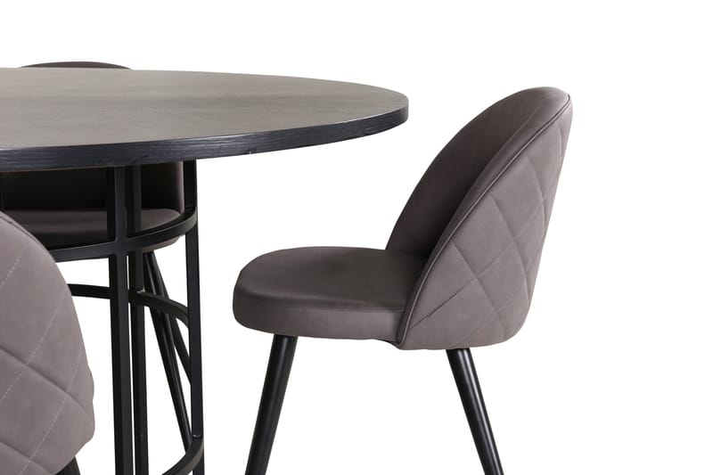 Copenhagen Matgrupp 140 cm Rund med 4 Velvet stolar - Möbler - Matplats - Matgrupp & matbord med stolar
