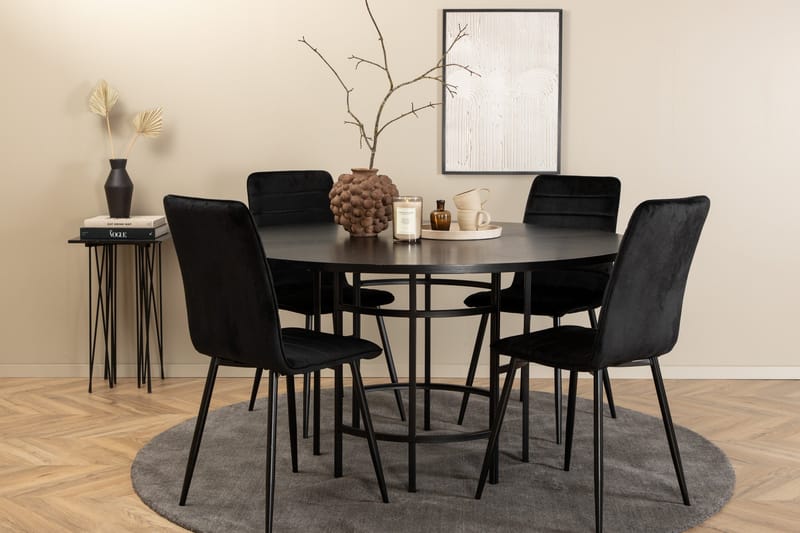 Copenhagen Matgrupp 140 cm Rund med 4 Windu Lyx stolar - Möbler - Matplats - Matgrupp & matbord med stolar