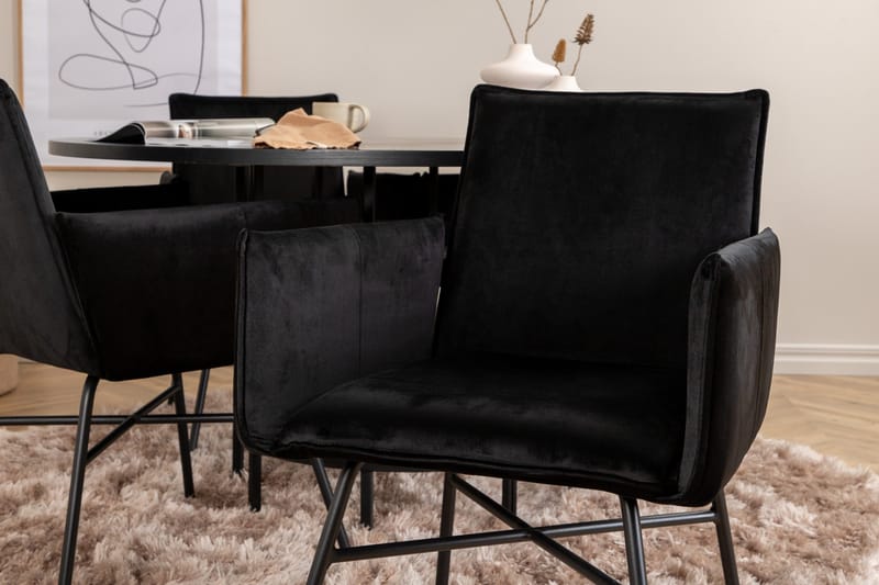 Copenhagen Matgrupp 140 cm Rund med 4 Petra stolar - Möbler - Matplats - Matgrupp & matbord med stolar