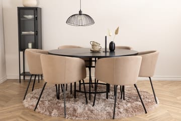 Copenhagen Matgrupp 140 cm Rund med 6 Berit stolar - Möbler - Matplats - Matgrupp & matbord med stolar