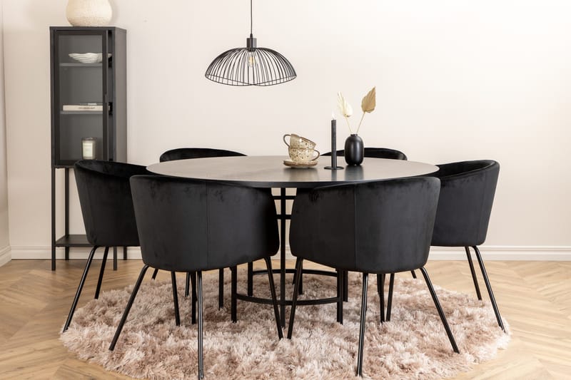 Copenhagen Matgrupp 140 cm Rund med 6 Berit stolar - Möbler - Matplats - Matgrupp & matbord med stolar