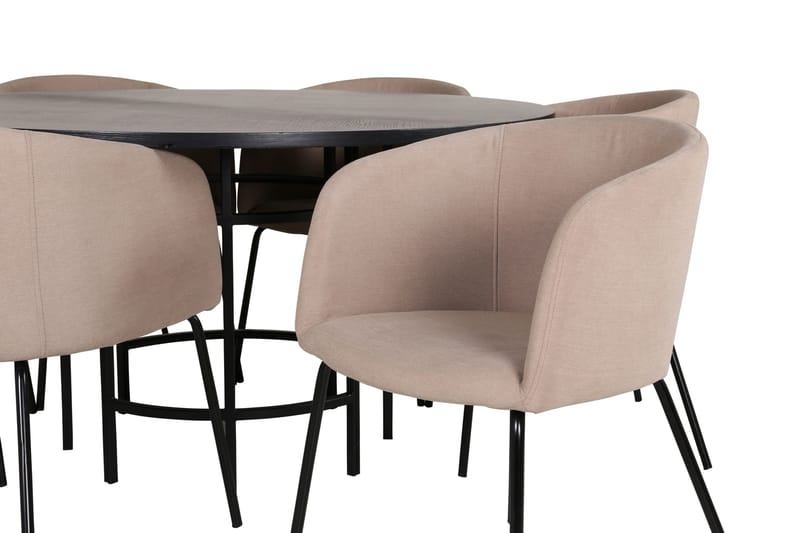Copenhagen Matgrupp 140 cm Rund med 6 Berit stolar - Möbler - Matplats - Matgrupp & matbord med stolar