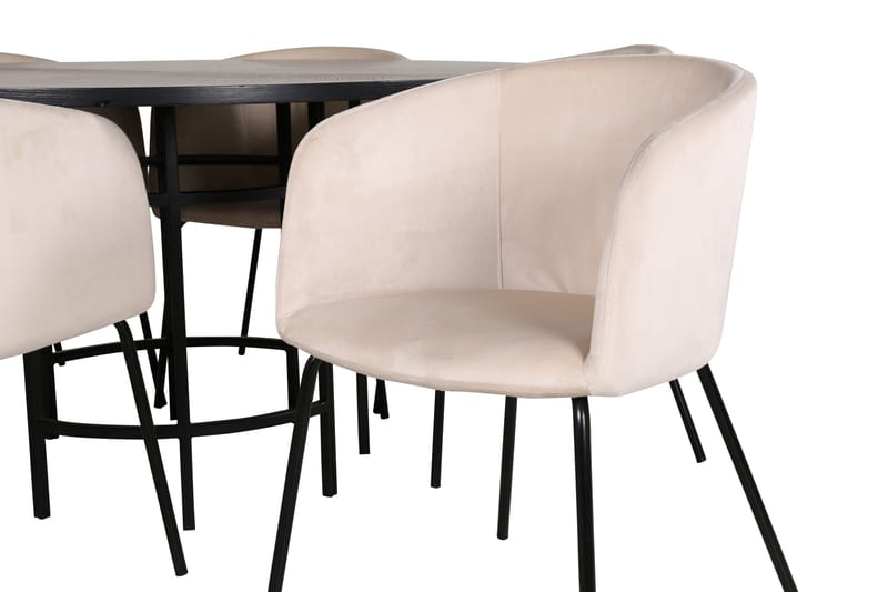 Copenhagen Matgrupp 140 cm Rund med 6 Berit stolar - Möbler - Matplats - Matgrupp & matbord med stolar