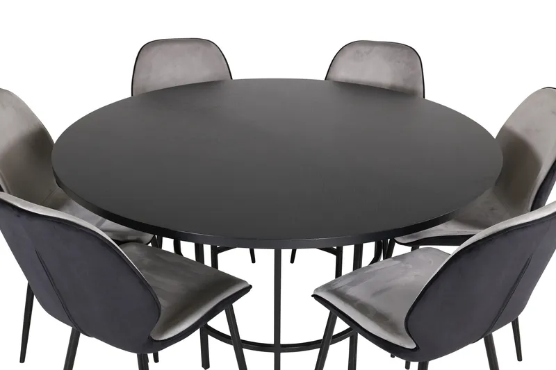 Copenhagen Matgrupp 140 cm Rund med 6 Emma stolar - Möbler - Matplats - Matgrupp & matbord med stolar