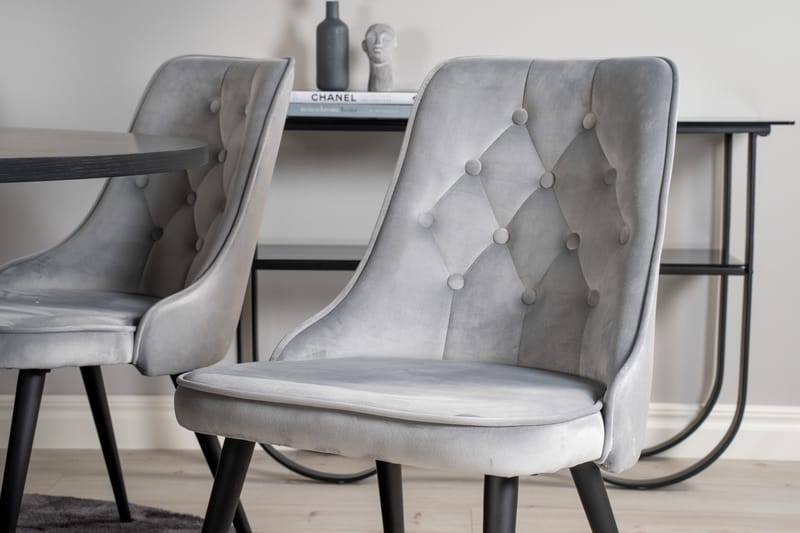 Copenhagen Matgrupp 140 cm Rund med 6 Velvet Deluxe stolar - Möbler - Matplats - Matgrupp & matbord med stolar