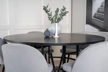 Copenhagen Matgrupp 140 cm Rund med 6 Velvet stolar - Möbler - Matplats - Matgrupp & matbord med stolar