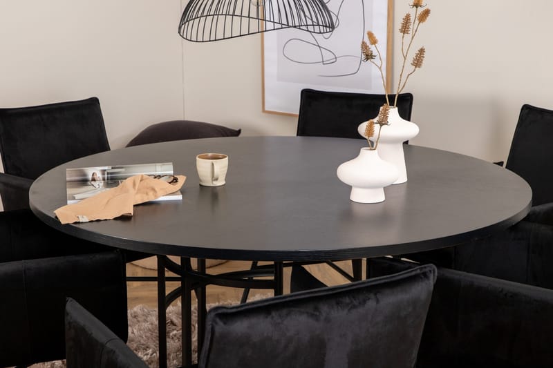 Copenhagen Matgrupp 140 cm Rund med 6 Petra stolar - Möbler - Matplats - Matgrupp & matbord med stolar