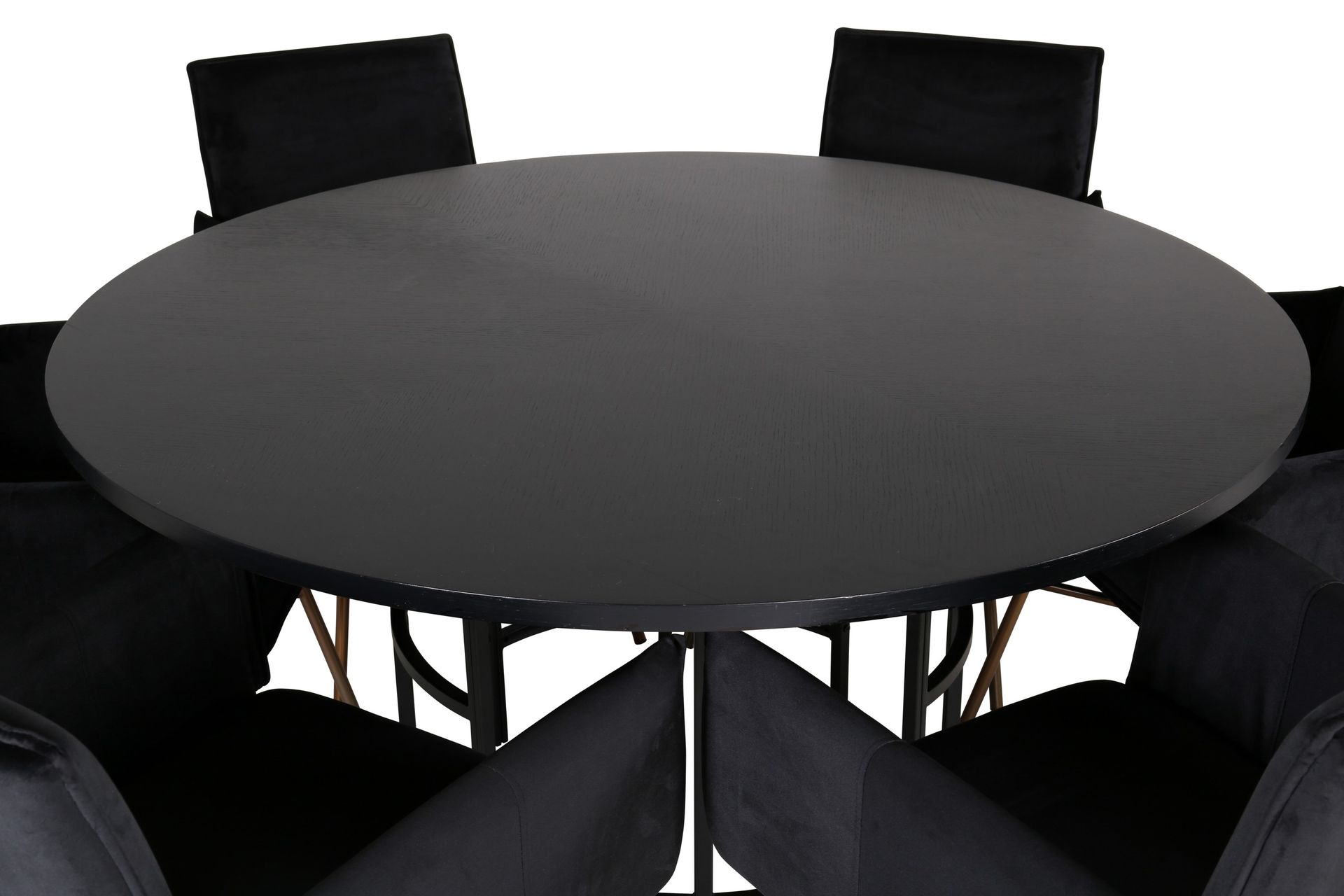 Copenhagen Matgrupp 140 cm Rund med 6 Petra stolar - Svart - Möbler - Matplats - Matgrupp & matbord med stolar