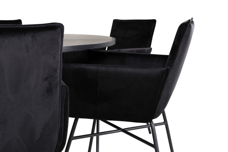 Copenhagen Matgrupp 140 cm Rund med 6 Petra stolar - Svart - Möbler - Matplats - Matgrupp & matbord med stolar