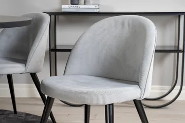 Copenhagen Matgrupp med 6 Valerie Matstolar Manchester Grå/S - Furniture Fashion - Möbler - Matplats - Matgrupp & matbord med stolar