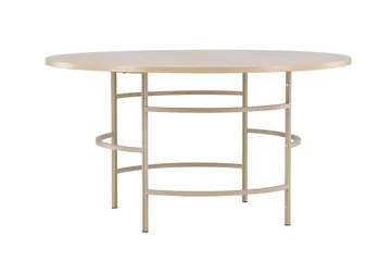 Copenhagen Runt Matbord 140 cm med Trä- och Ekutseende - Vit - Möbler - Matplats - Matbord & köksbord