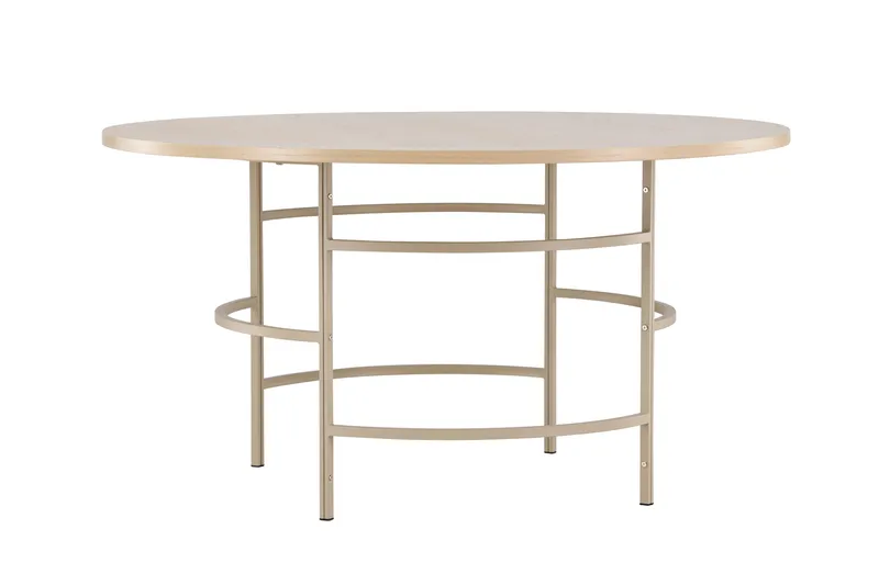 Copenhagen Runt Matbord 140 cm med Trä- och Ekutseende - Vit - Möbler - Matplats - Matbord & köksbord