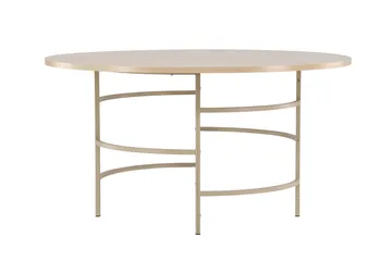 Copenhagen Runt Matbord 140 cm med Trä- och Ekutseende - Vit - Möbler - Matplats - Matbord & köksbord