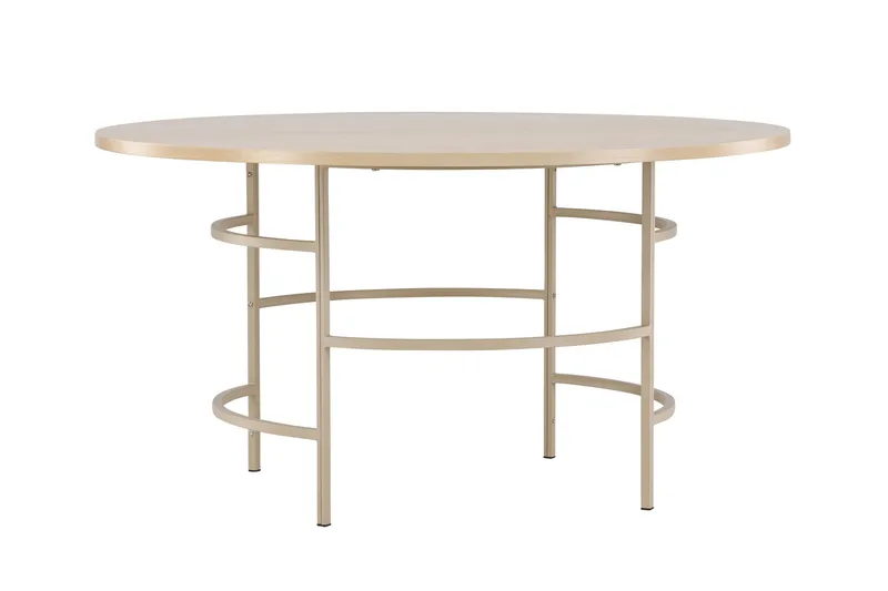 Copenhagen Runt Matbord 140 cm med Trä- och Ekutseende - Vit - Möbler - Matplats - Matbord & köksbord