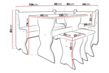 Corvyn Kökssoffa 146x106 cm - Beige - Möbler - Matplats - Matgrupp & matbord med stolar