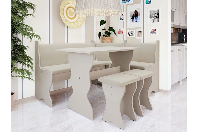 Corvyn Kökssoffa 146x106 cm - Beige - Möbler - Matplats - Kökssoffor & pinnsoffor