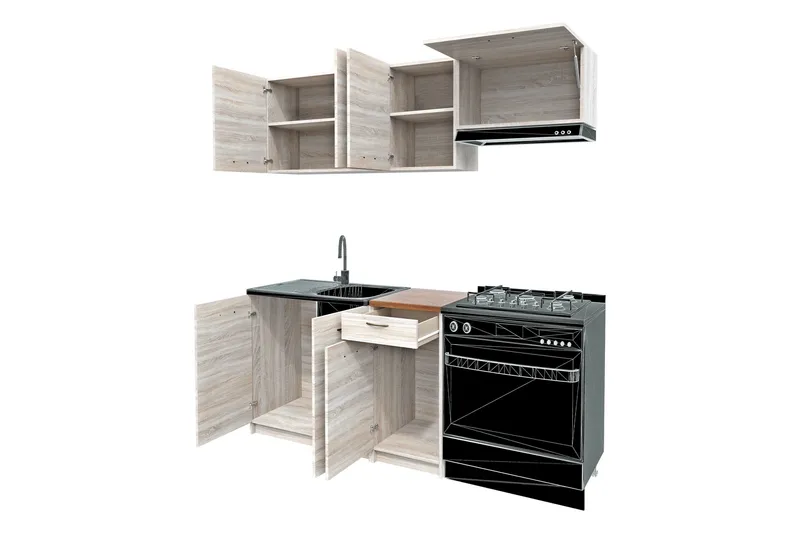 Crawley Möbelset För Kök & Matplats - Beige - Möbler - Matplats - Möbelset för kök & matplats