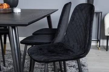Daicy Matgrupp 180 cm inkl 6 Ypas Stolar - Svart/Mässing - Möbler - Matplats - Matgrupp & matbord med stolar