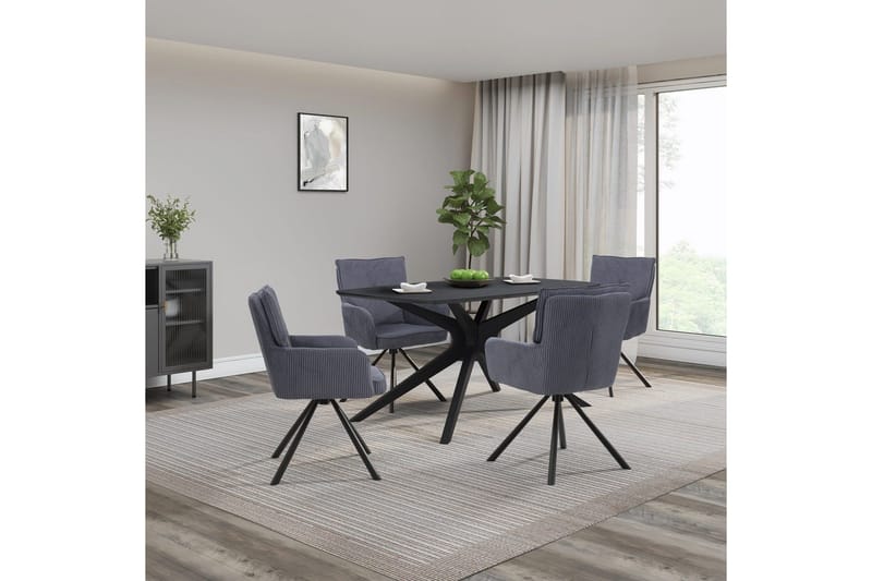 Dakona Matbord Rectangulär 160x90 cm - Svart - Möbler - Matplats - Matbord & köksbord