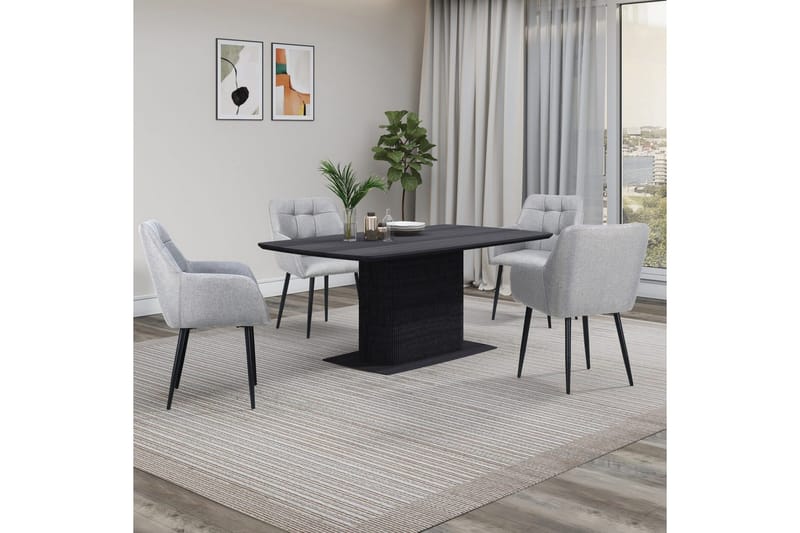 Daleton Matbord Rectangulär 160x90 cm - Svart - Möbler - Matplats - Matbord & köksbord