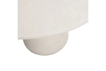 Damon Litet Runt Matbord 100 cm i Fiber Clay med Betongutseende - Vit - Möbler - Matplats - Matbord & köksbord