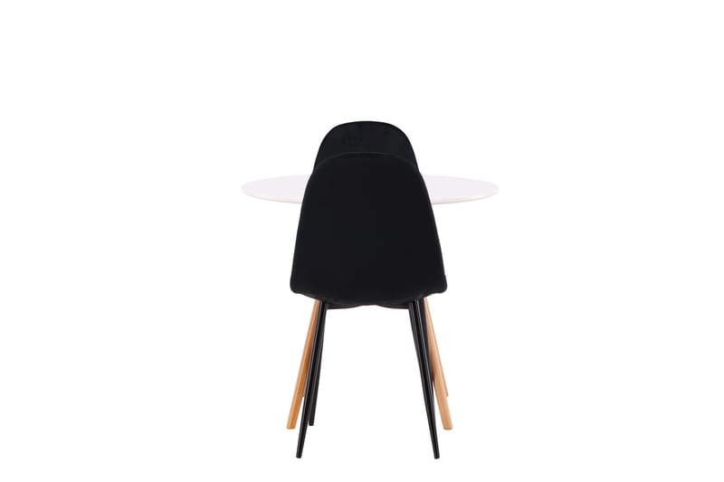 Danburi Matgrupp 60 cm Rund med 2 Polar stolar - Svart - Möbler - Matplats - Matgrupp & matbord med stolar