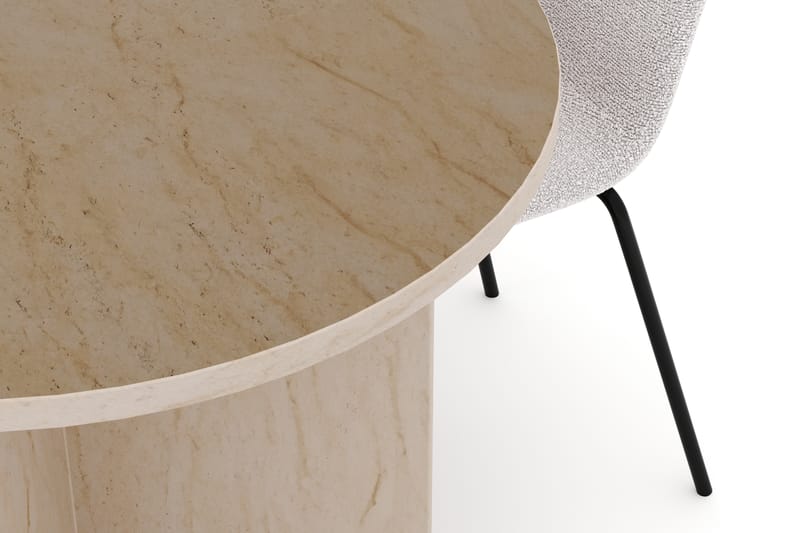 Dano Matbord 180 cm med 4 Katy Matstolar - Travertin / Vit - Möbler - Matplats - Matgrupp & matbord med stolar