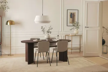 Dano Matbord 180 cm  med 4 Katy Matstolar - Valnöt / Greige - Möbler - Matplats - Matgrupp & matbord med stolar