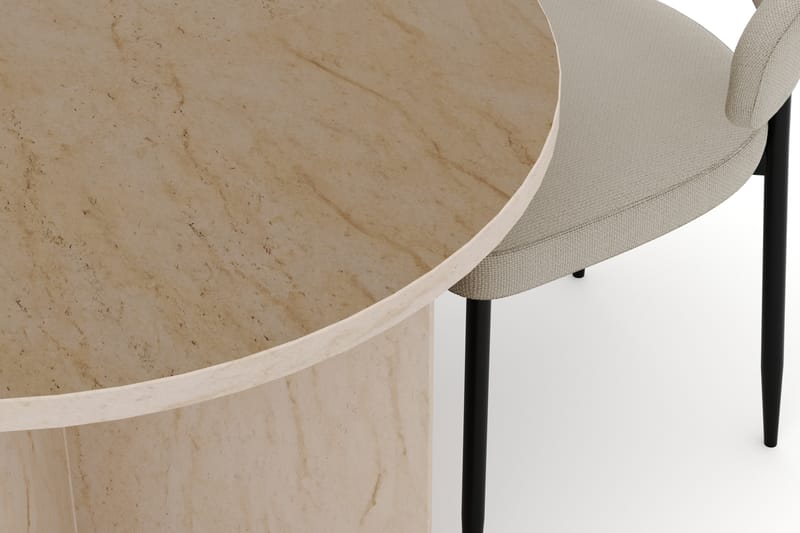 Dano Matbord 180 cm med 4 Sawako Matstolar - Travertin / Beige - Möbler - Matplats - Matgrupp & matbord med stolar