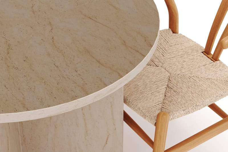 Dano Matbord 180 cm med 6 DEPIJP Matstolar - Travertin / Natur - Möbler - Matplats - Matgrupp & matbord med stolar