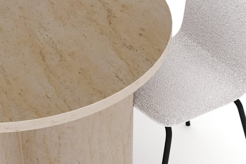 Dano Matbord 180 cm med 6 Katy Matstolar - Travertin / Vit - Möbler - Matplats - Matgrupp & matbord med stolar