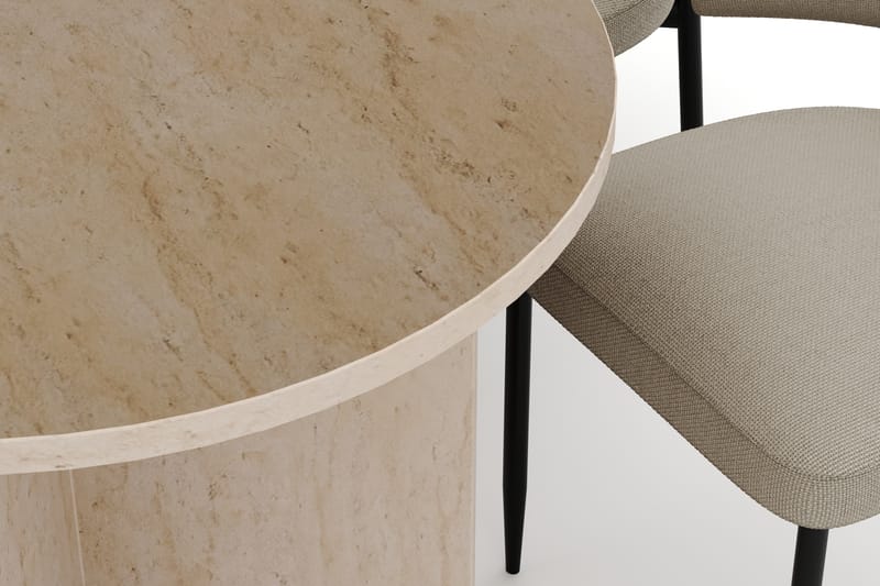 Dano Matbord 180 cm med 6 Sawako Matstolar - Travertin / Beige - Möbler - Matplats - Matgrupp & matbord med stolar