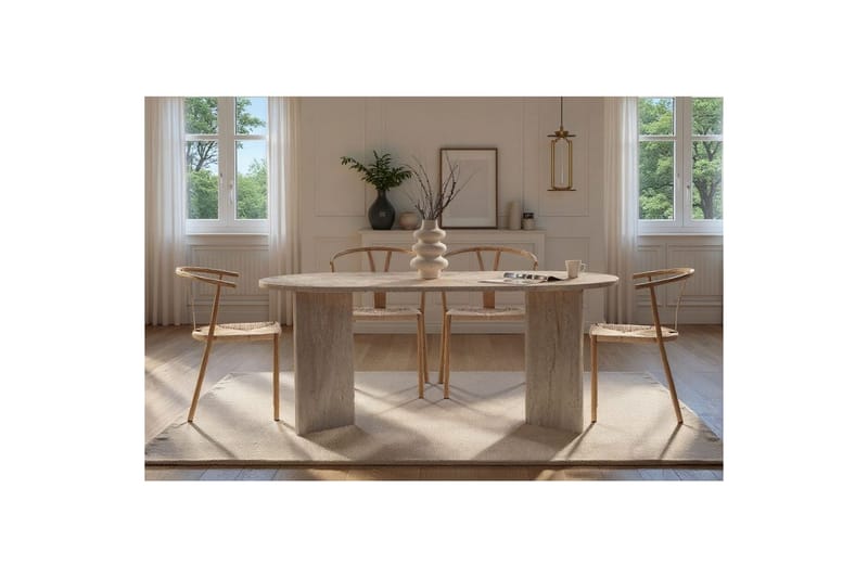 Dano Matbord 180 cm Oval - Taupe - Möbler - Matplats - Matbord & köksbord