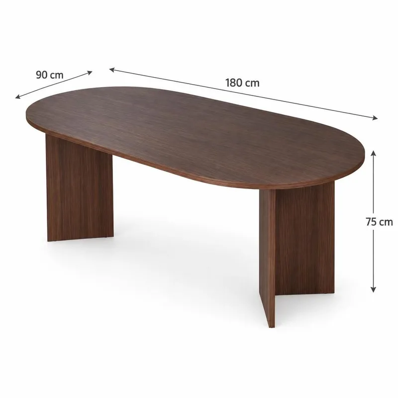 Dano Matbord 180 cm Oval - Valnöt - Möbler - Matplats - Matbord & köksbord