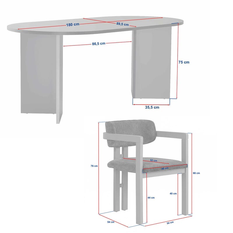 Dano Matbord- och stolset 180x75x90 cm 5 delar - Milano Valnöt, Mörk valnöt, Brun - Möbler - Matplats - Matgrupp & matbord med stolar
