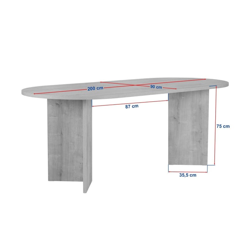 Dano Matbord Oval 200 cm - Svart - Möbler - Matplats - Matbord & köksbord