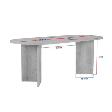 Dano Matbord Oval 200 cm - Taupe - Möbler - Matplats - Matbord & köksbord