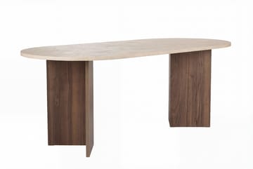 Dano Matbord Oval 200 cm - Travertine Walnut - Möbler - Matplats - Matbord & köksbord