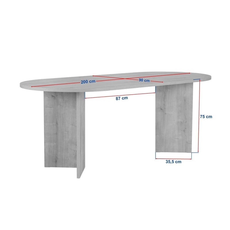 Dano Matbord Oval 200 cm - Valnöt - Möbler - Matplats - Matbord & köksbord