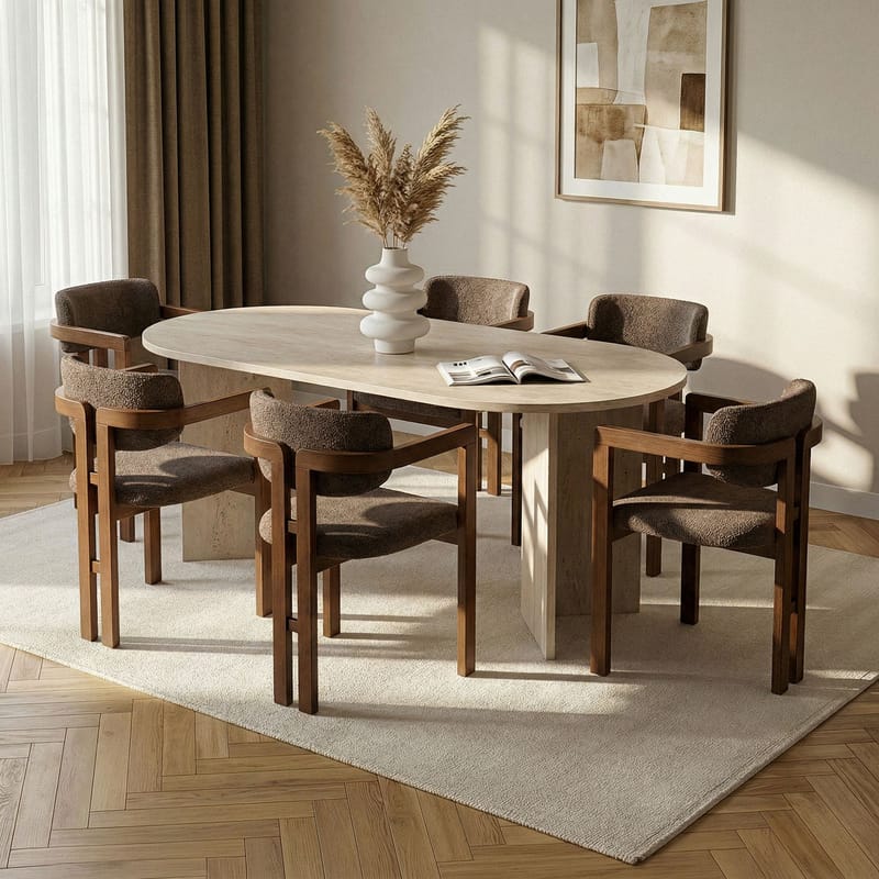 Dano Matgrupp 180 cm med 6 stolar - Möbler - Matplats - Matgrupp & matbord med stolar