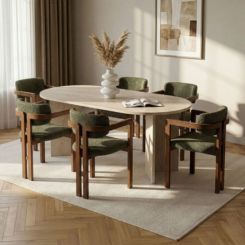 Dano Matgrupp 180 cm med 6 stolar - Möbler - Matplats - Matgrupp & matbord med stolar
