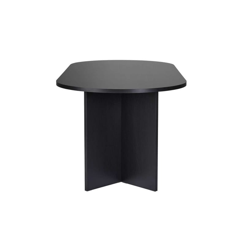 Dano Stort Ovalt Matbord 200 cm med Mörkt Träutseende - Svart - Möbler - Matplats - Matbord & köksbord