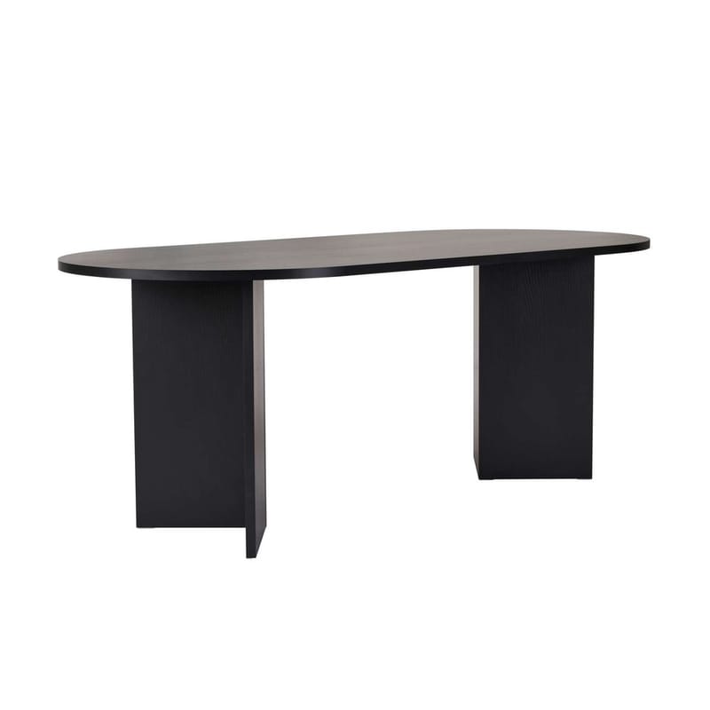 Dano Stort Ovalt Matbord 200 cm med Mörkt Träutseende - Svart - Möbler - Matplats - Matbord & köksbord